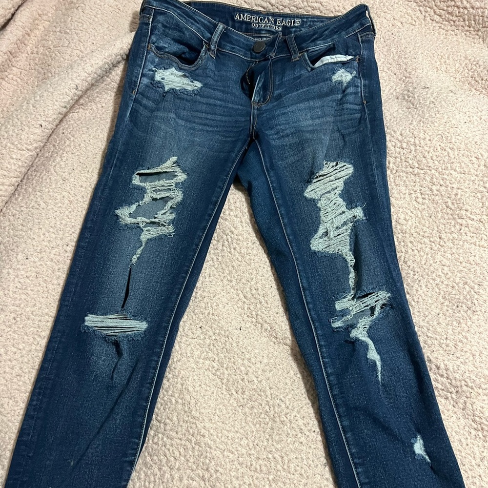 American Eagle Destroyed Jeggings - size 8